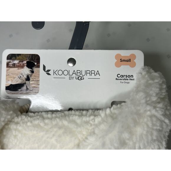 Ugg Dog Vest Coat Puffer Sherpa Fleece Plaid Pet Apparel NWT Small Reversible - Picture 8 of 8
